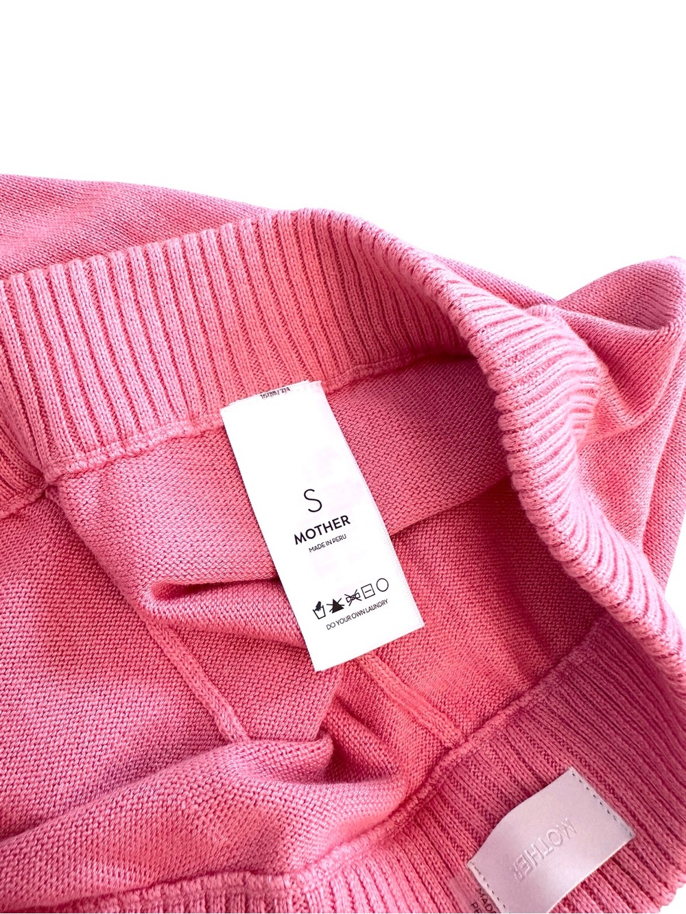 Mother The Blissful Ankle Knit Sweatpants Rose of Sharon Pink Salmon size Small - Picture 5 of 7